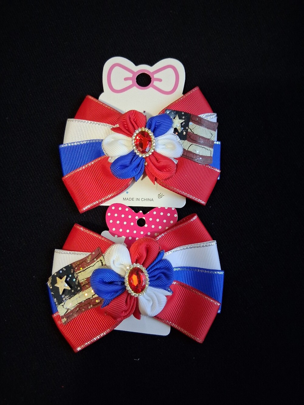 Patriotic Ribbon Hair Bows